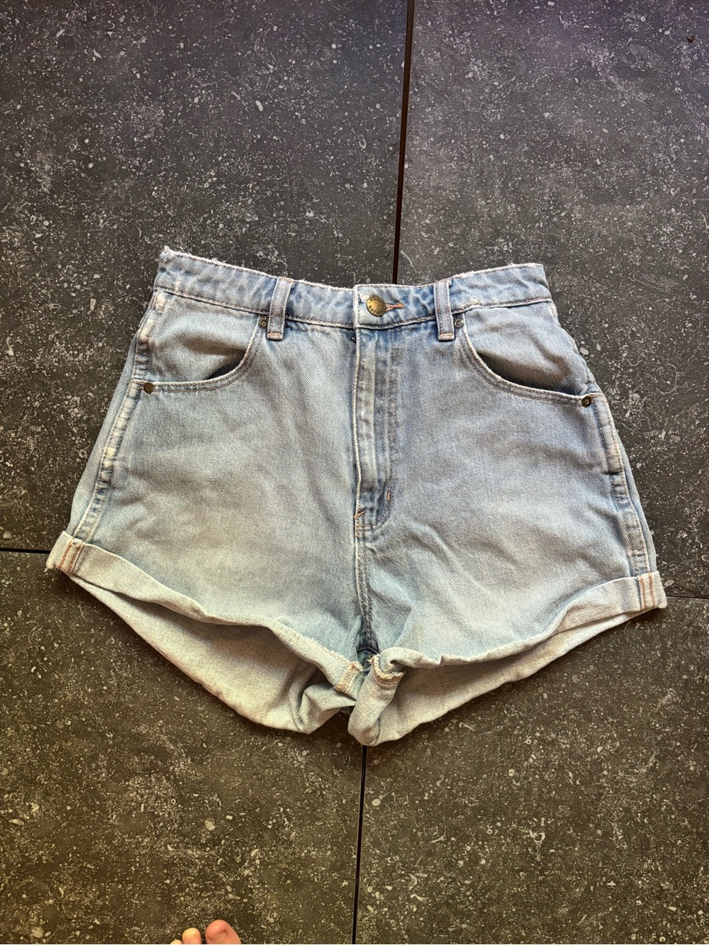 Rollas High-Waist Light Blue Denim Shorts - Women